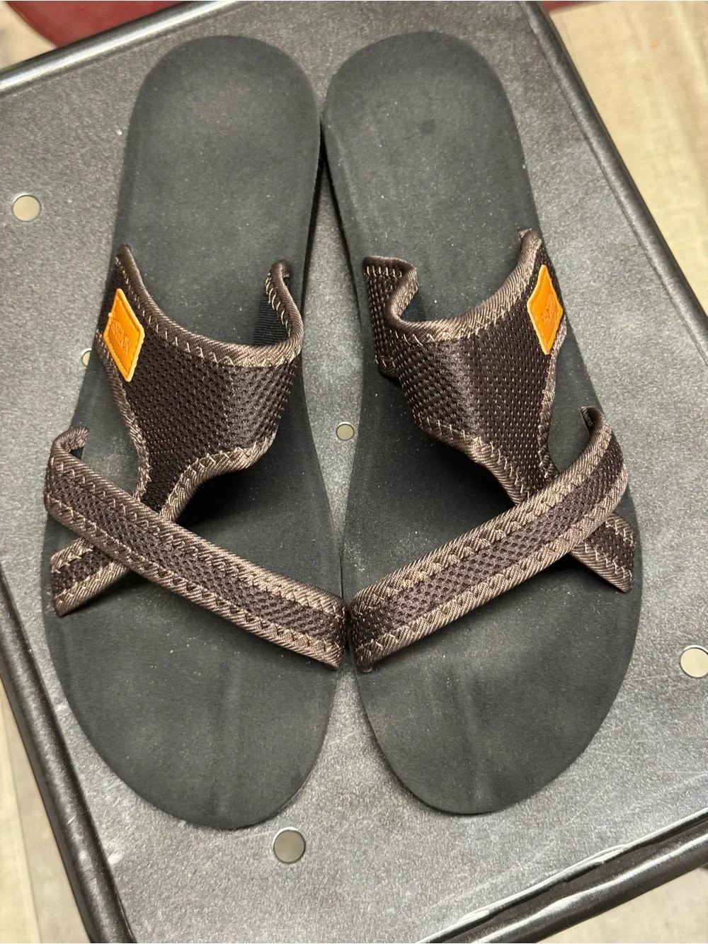 Fashion Size-10 Men's/Women’s Brown Casual Slide Sandals -Comfort Y2K Streetwear